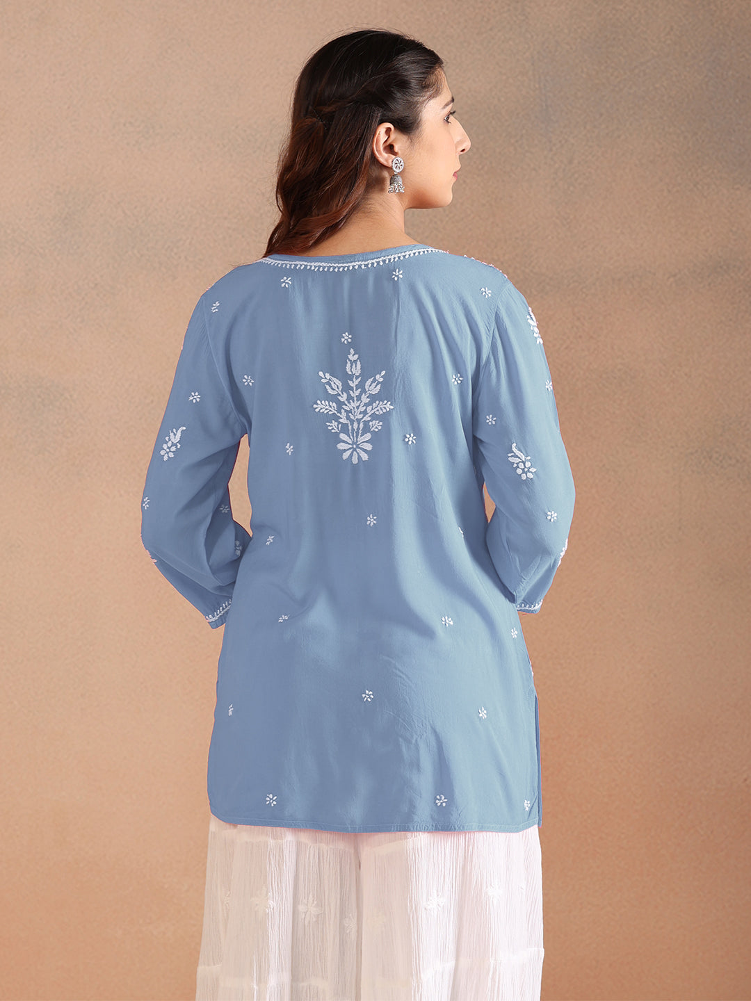 TANAAZ MODAL BLUE TOP